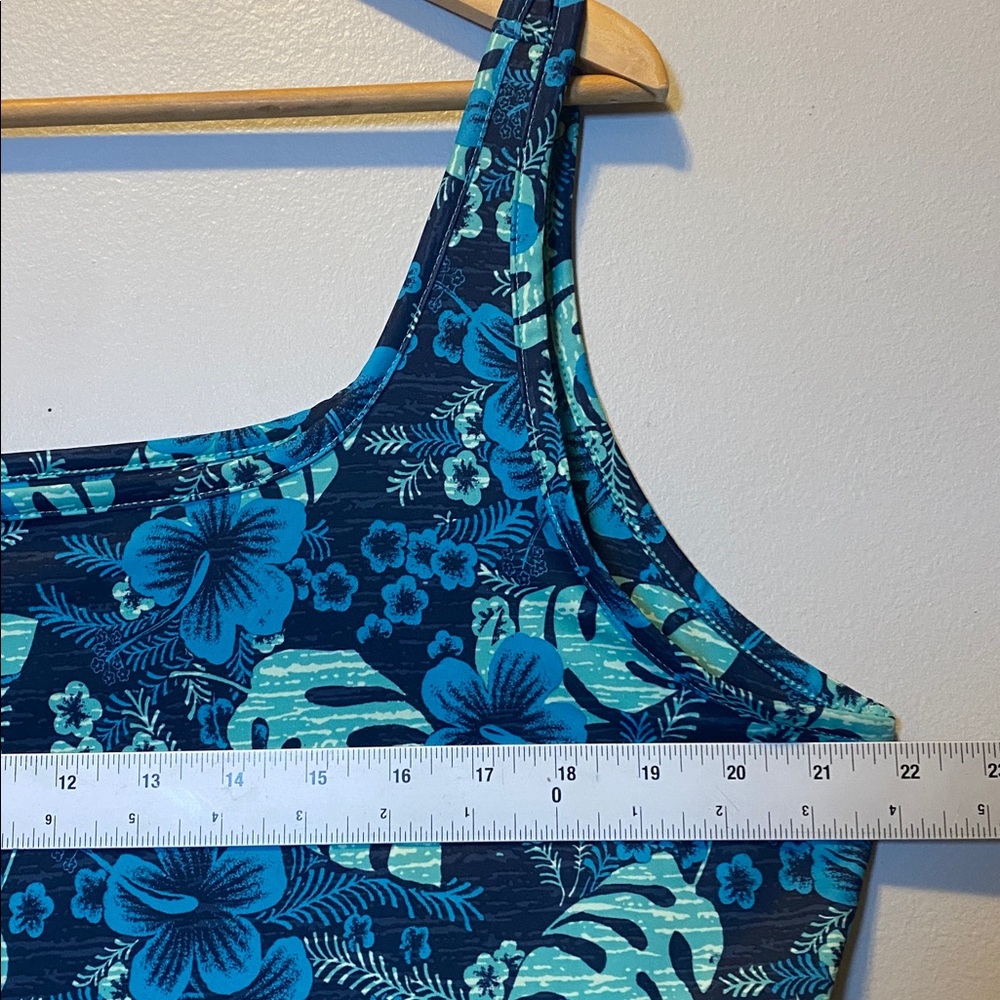 Columbia Dress Size 1X PFG Freezer III Blue Tropical Stretch Sleeveless Hiking - Picture 12 of 14